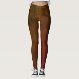 Verbrandde Oranje Gunge Leggings