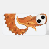Verbrandde oranje hartdraak op wit Case-Mate iPhone case (Achterkant (horizontaal))