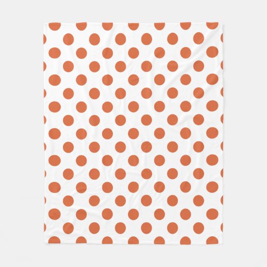 Verbrandde oranje pokstippen fleece deken (Voorkant)