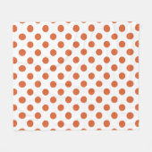 Verbrandde oranje pokstippen fleece deken (Voorkant (Horizontaal))