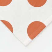 Verbrandde oranje pokstippen fleece deken (Hoek)