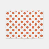 Verbrandde oranje pokstippen fleece deken (Voorkant (Horizontaal))