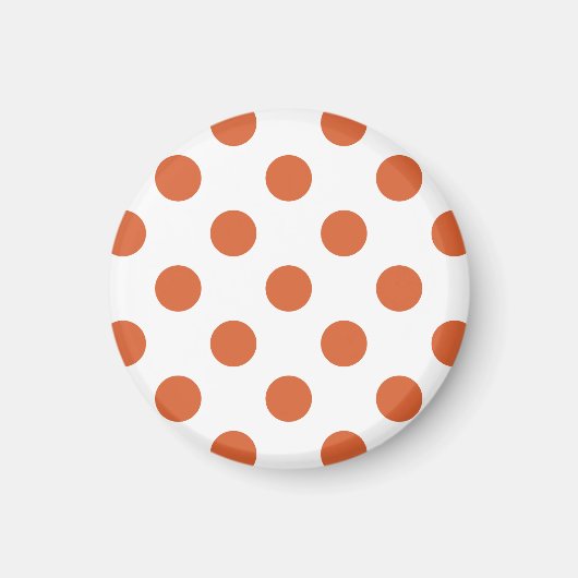 Verbrandde oranje pokstippen magneet (Voorkant)