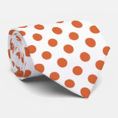 Verbrandde oranje pokstippen stropdas (Opgerold)