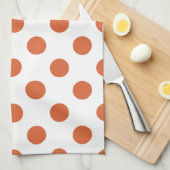 Verbrandde oranje pokstippen theedoek (Quarter Fold)