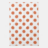 Verbrandde oranje pokstippen theedoek (Verticaal)