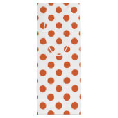 Verbrandde oranje pokstippen wijn cadeautas (Achterkant)