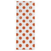 Verbrandde oranje pokstippen wijn cadeautas (Voorkant)