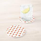 Verbrandde oranje pokstippen zandsteen onderzetter (Zijkant)