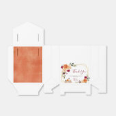 Verbrandde Oranje pompoen Floral Herfst uit de lie Bedankdoosjes (Uitgevouwen)