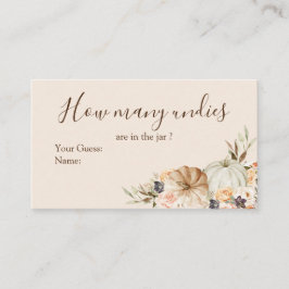 Verbrandde oranje pompoen Floral hoeveel stofdoeke Informatiekaartje