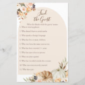 Verbrandde Oranje pompoen Rustic Zoek het gastspel (Voorkant)