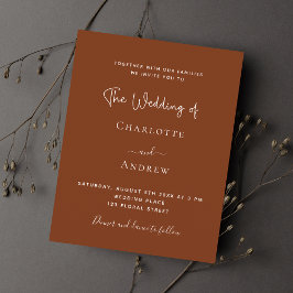 Verbrandde oranje roestscript budgetuitnodiging vo flyer