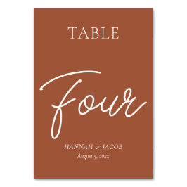 Verbrandde Oranje Rust Wedding Vier Kaart
