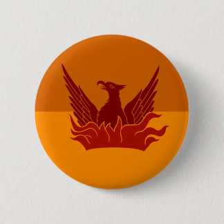 Verbrandde Oranje San Francisco Fog & Gold Flag Bu Ronde Button 5,7 Cm