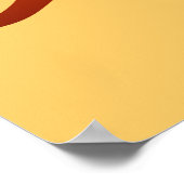 Verbrandde Oranje woestijngradiënt Kangaroo Silhou Poster (Hoek)