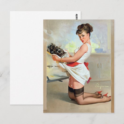 Verbrandde pop omhoog briefkaart (Voorkant / Achterkant)