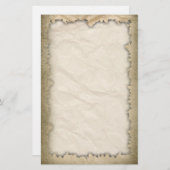 Verbrandde randen op inktpapier briefpapier (Voorkant / Achterkant)