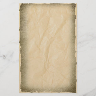 Verbrandde randen op inktpapier briefpapier