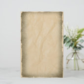 Verbrandde randen op inktpapier briefpapier (Staand voorkant)