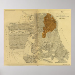Verbrandde San Francisco, 1906 Poster