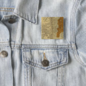 Verbrandde San Francisco, 1906 Vierkante Button 5,1 Cm (In situ)