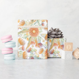 Verbrande Acacia en Eucalyptus Bloesems Cadeaupapier