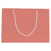 Verbrande koraal eenvoudig minimalistisch groot cadeauzakje (Achterkant)