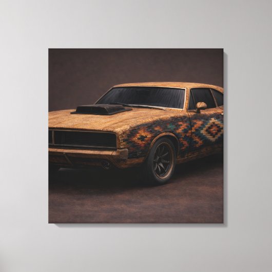 Verbrande Lucifer Klassieke Spierauto Canvas Afdruk (Voorkant)