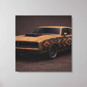 Verbrande Lucifer Klassieke Spierauto Canvas Afdruk