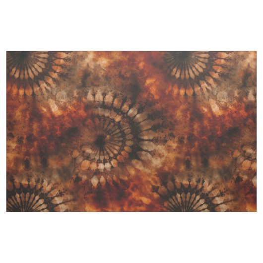 Verbrande Omber Mandala's Tie Dye Stof (Yard (91,4 cm))