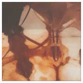 Verbrande Omber Tie Dye Stof (Close Up)