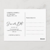 Verbrande Oranje Arch Dry Floral Bewaar de datum Briefkaart (Achterkant)