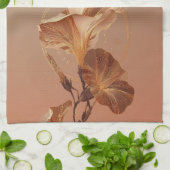 Verbrande Oranje Calla lelie Botanisch Theedoek (Gevouwen)