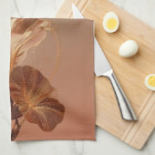 Verbrande Oranje Calla lelie Botanisch Theedoek (Quarter Fold)