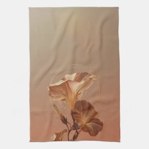 Verbrande Oranje Calla lelie Botanisch Theedoek