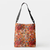 verbrande oranje cirkels mode tas (Achterkant)