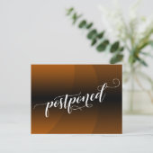 Verbrande Oranje curve uitgestelde huwelijksaankon Briefkaart (Staand voorkant)