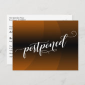 Verbrande Oranje curve uitgestelde huwelijksaankon Briefkaart (Voorkant / Achterkant)