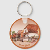 Verbrande Oranje  dorp van Hongarije Sleutelhanger (Voorkant)