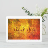 Verbrande Oranje druiven Vinyard Dank u kaart (Staand voorkant)