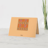 Verbrande oranje gemengde kleuren met patronen kaart (Achterkant)