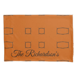 Verbrande Oranje Gepersonaliseerd Geometrisch Eenv Kussensloop