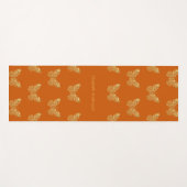 Verbrande oranje gouden vlinders naam yogamat (Voorkant (horizontaal))