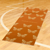 Verbrande oranje gouden vlinders naam yogamat