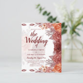 Verbrande Oranje HERFST Bloemen Botanische BRUILOF (Staand voorkant)