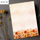 Verbrande oranje herfst bloemetjes rustieke boho b kaart