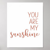 Verbrande Oranje Je Bent Mijn Zonneschijn Poster (Voorkant)