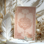 Verbrande Oranje kanten Traditionele Moslimbruilof Kaart