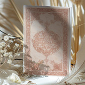 Verbrande Oranje kanten Traditionele Moslimbruilof Kaart